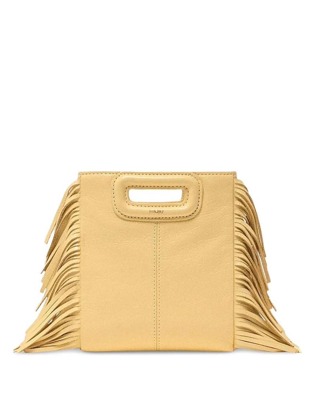 Maje Natural M Mini Leather Bag