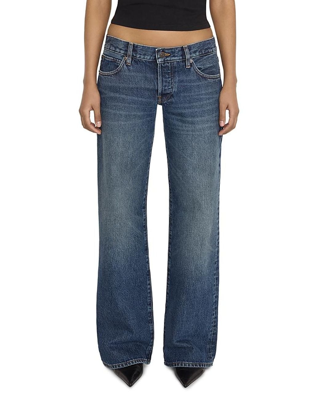 FRAME Blue The Pixie Low Rise Bootcut Jeans