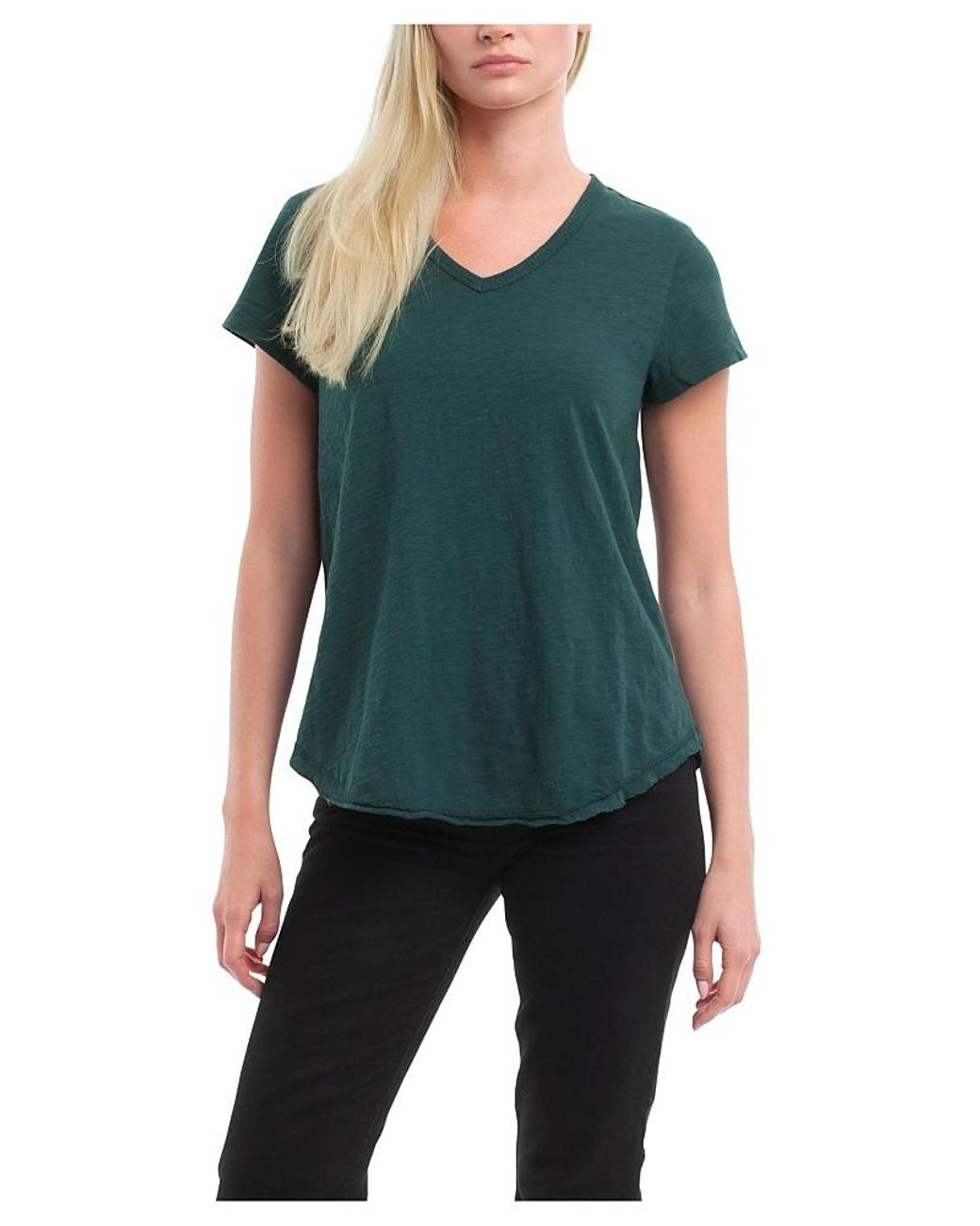 Wilt Green Shrunken V-Neck Tee