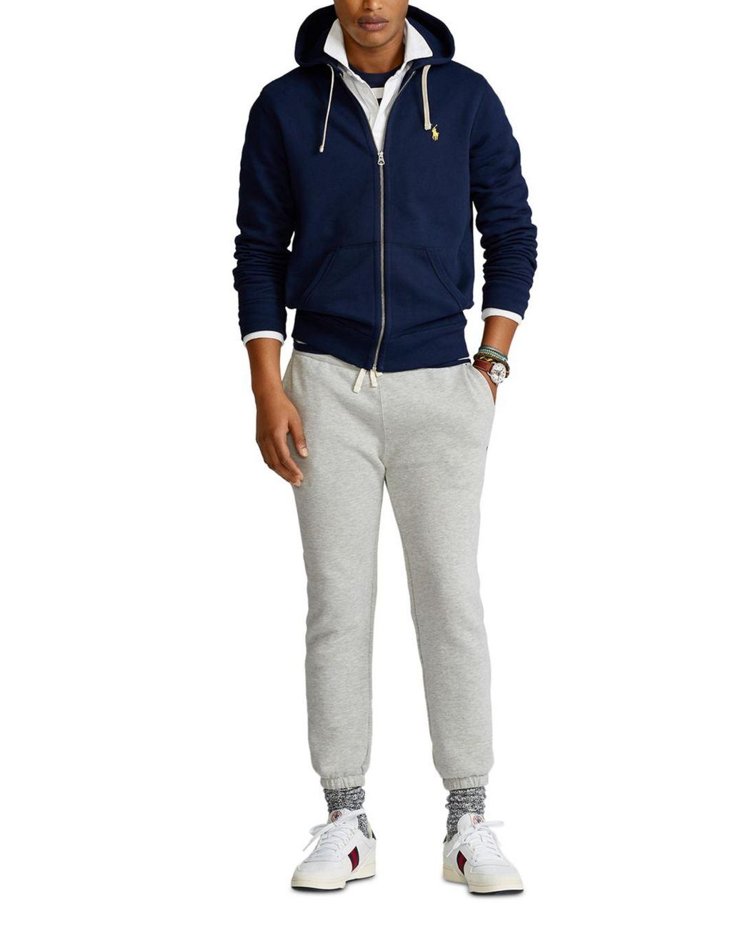 Polo Ralph Lauren Classic Full - Zip Fleece Hoodie in Blue for Men | Lyst