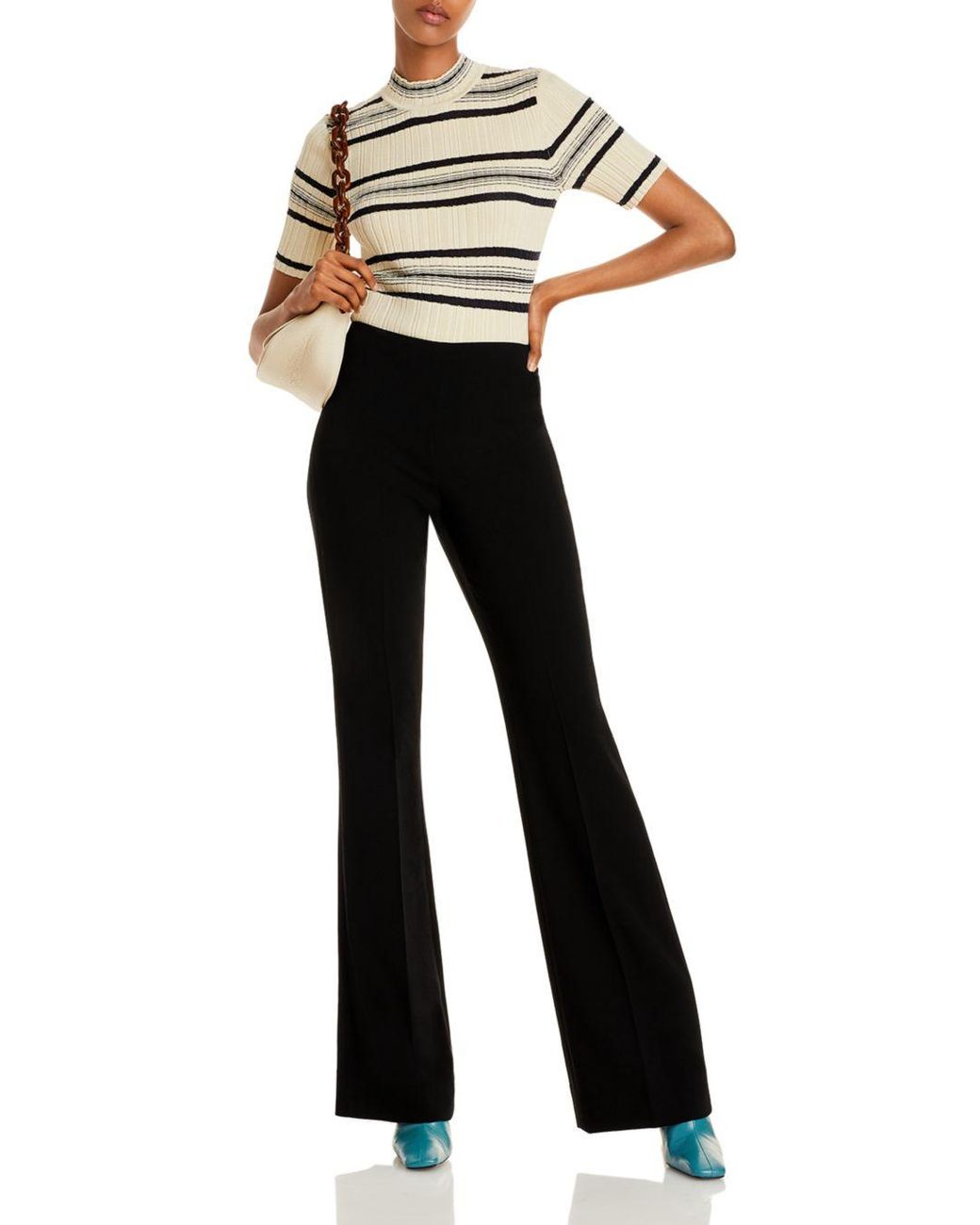 theory demitria admiral crepe flared pants