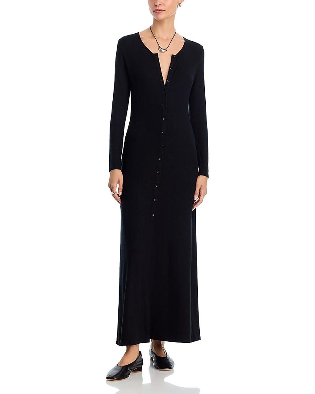 chinese dress ladies Leset Women's Lauren Long Sleeve Maxi Dress, Black, XS at Amazon Women's  Clothing store main image 0