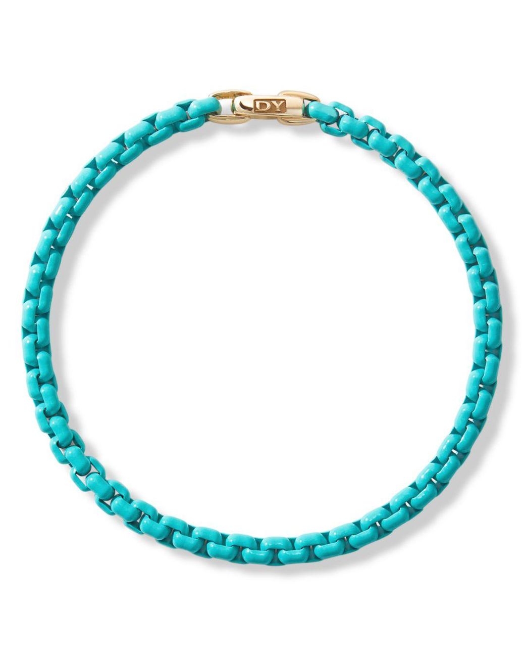 David Yurman Stainless Steel Bel Aire Chain Bracelet With 14k Yellow Gold  Accent in Blue | Lyst