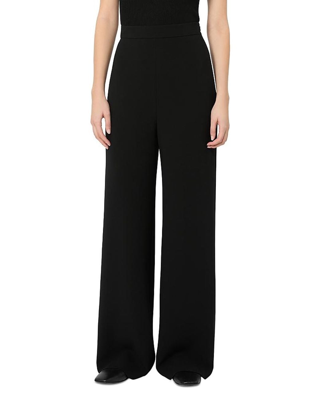 Max Mara Black Mxmlaggio Wide Leg Pants