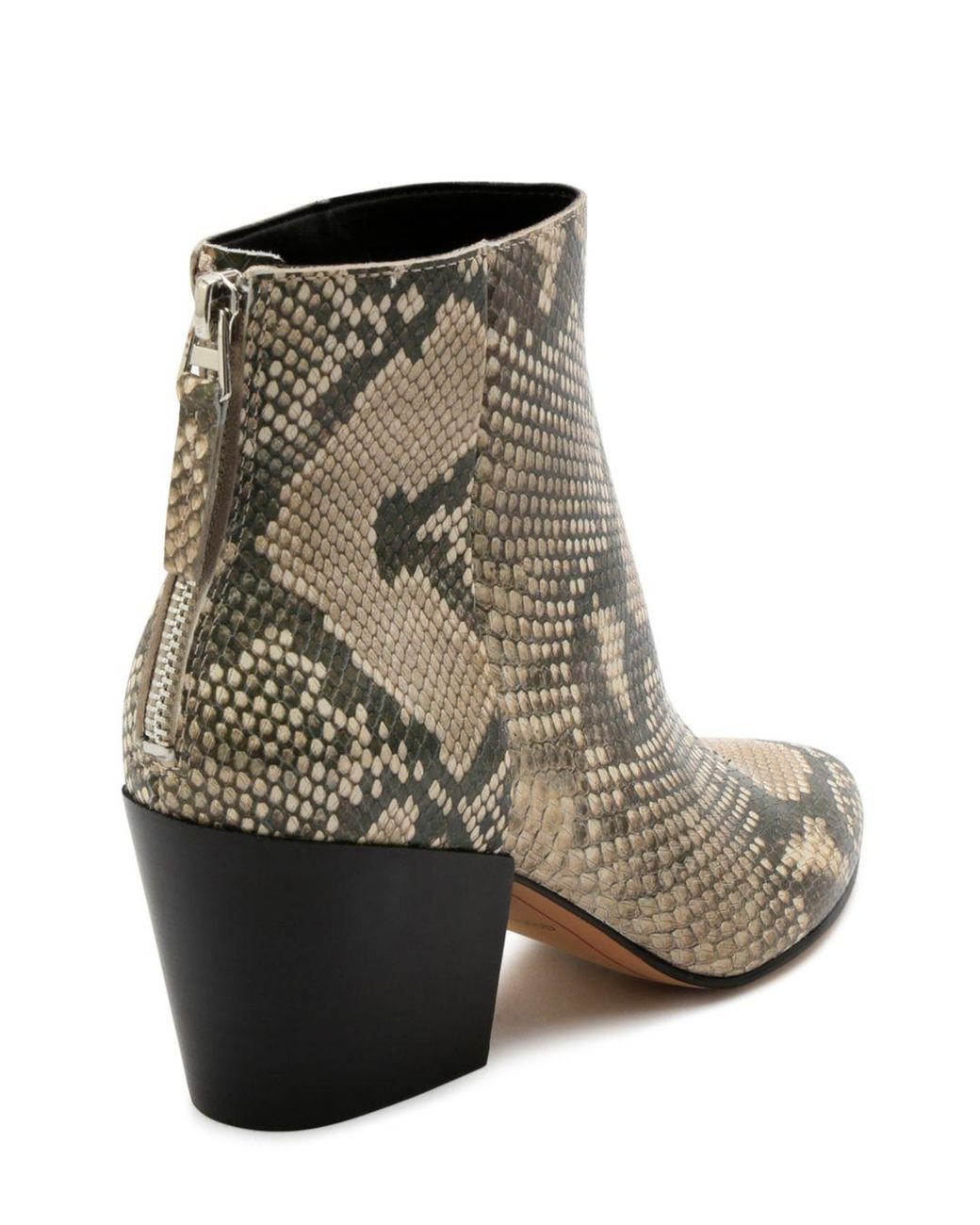 dolce vita coltyn snakeskin leather booties