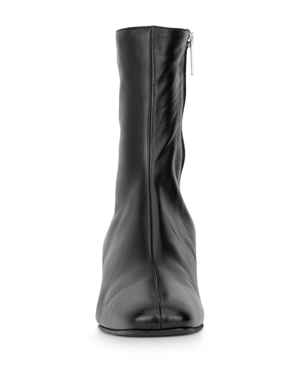 Aquatalia Selini Square Toe Leather Boots in Black | Lyst