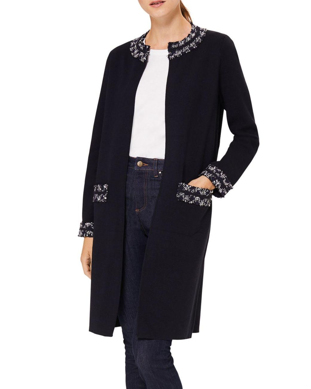 Hobbs Denim Frankie Coatigan in Navy 