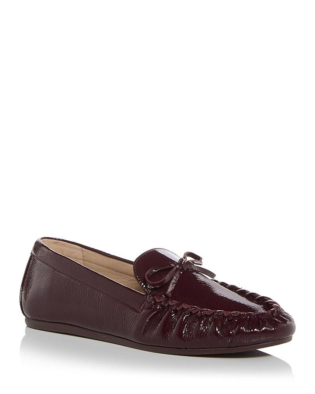 Stuart Weitzman Brown Britt Bow Loafer Flats