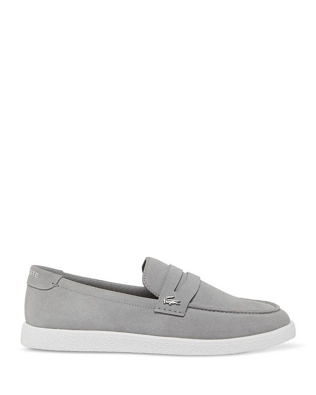 Lacoste Cochet Slip On Suede Loafers in Gray for Men | Lyst display picture 3