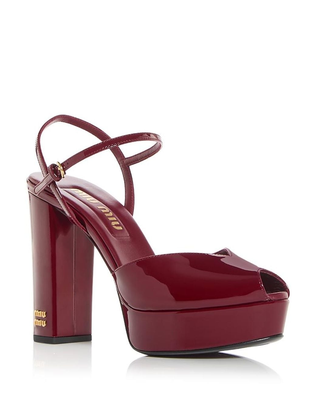 Miu Miu Red Platform Sandals