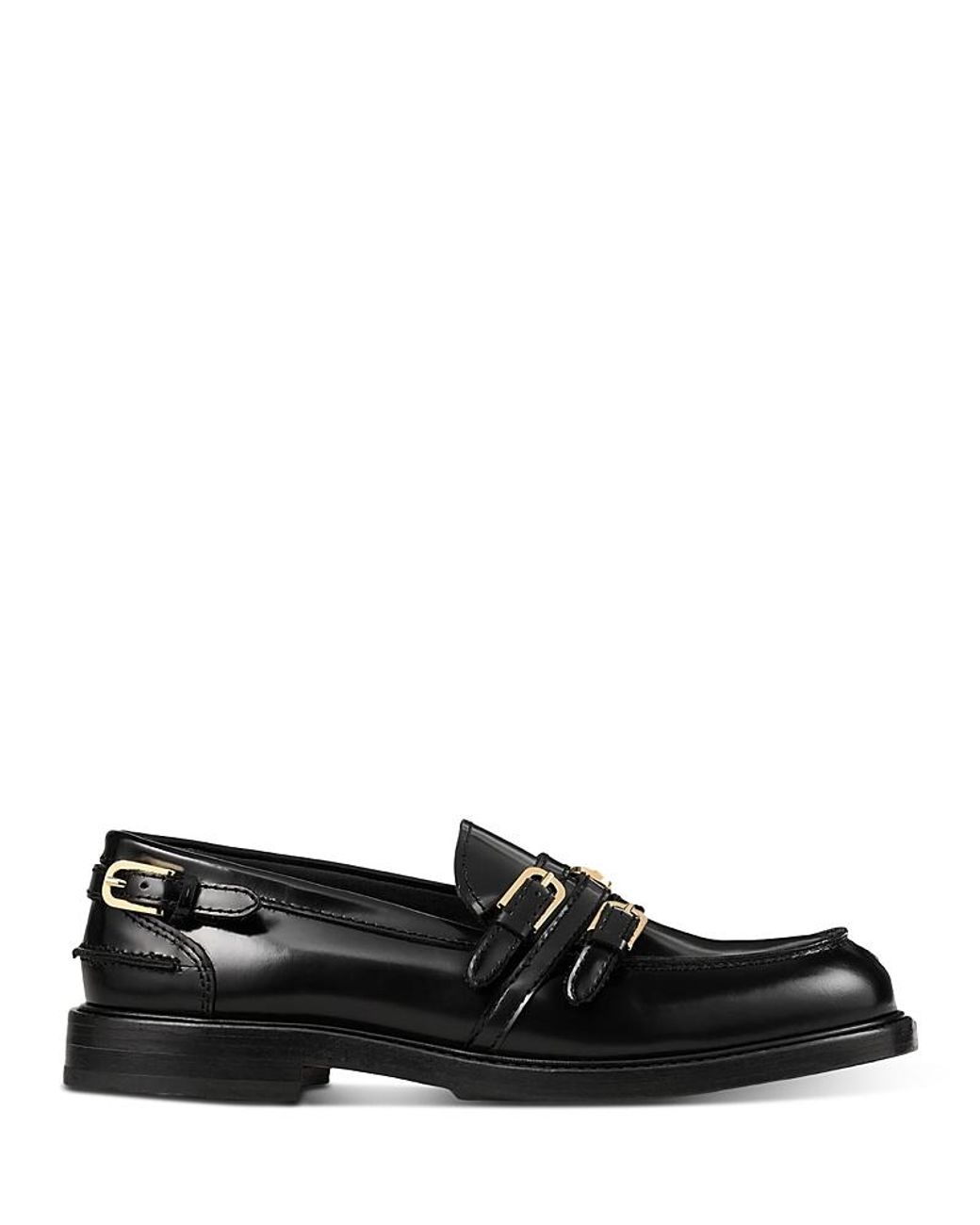 Sandro Black Buckled Loafer Flats