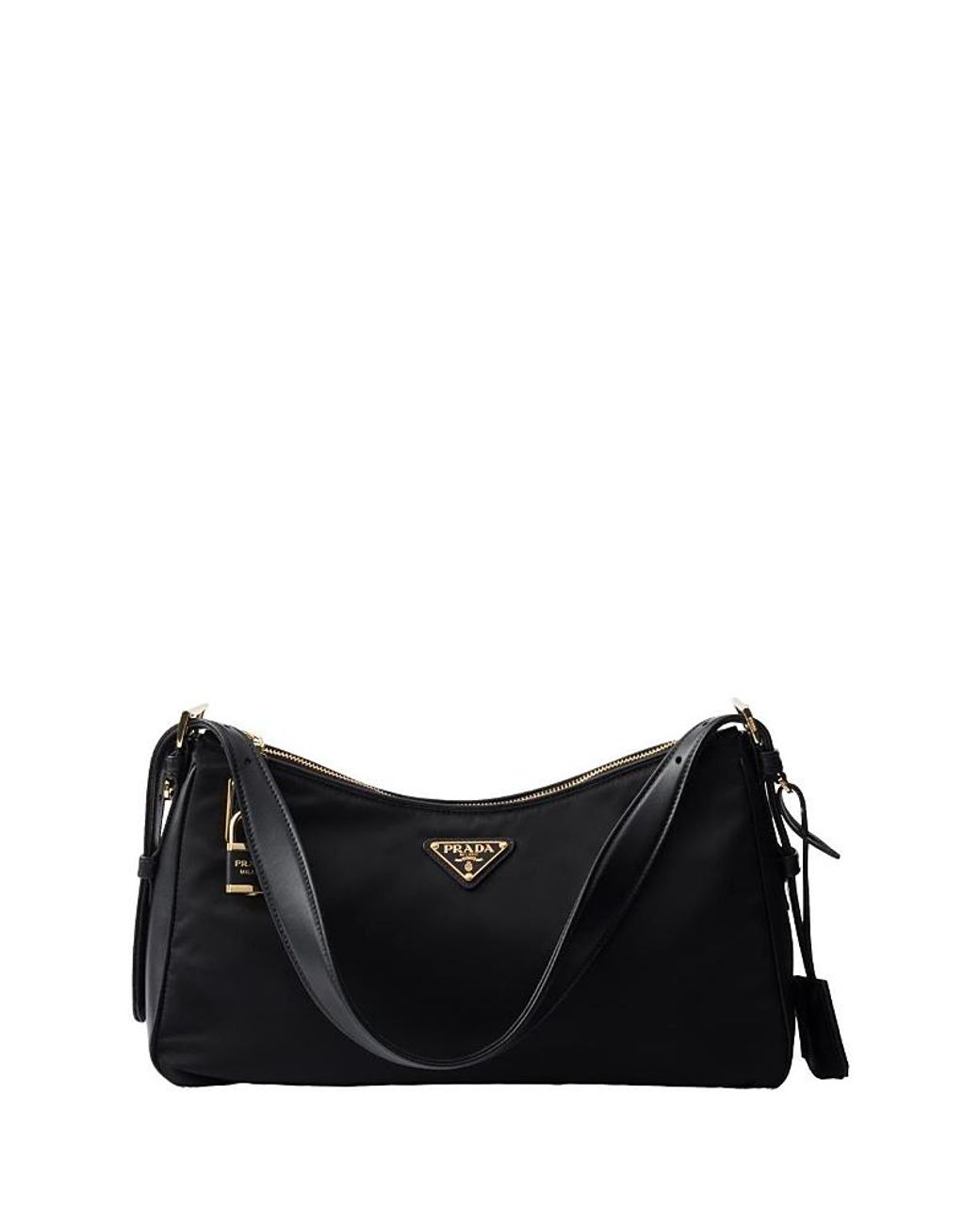 PRADA＊PradaAimee Re-Nylon and leather shoulderbag＊送込 Prada Aimee Large Re-Nylon & Leather Shoulder Bag with