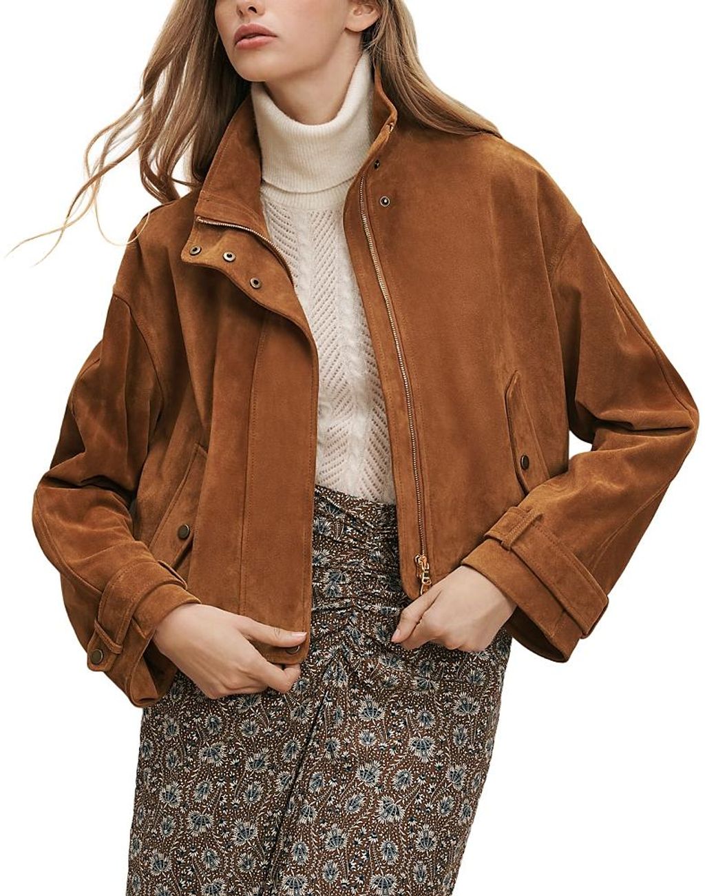 Veronica Beard Brown Bateman Suede Jacket