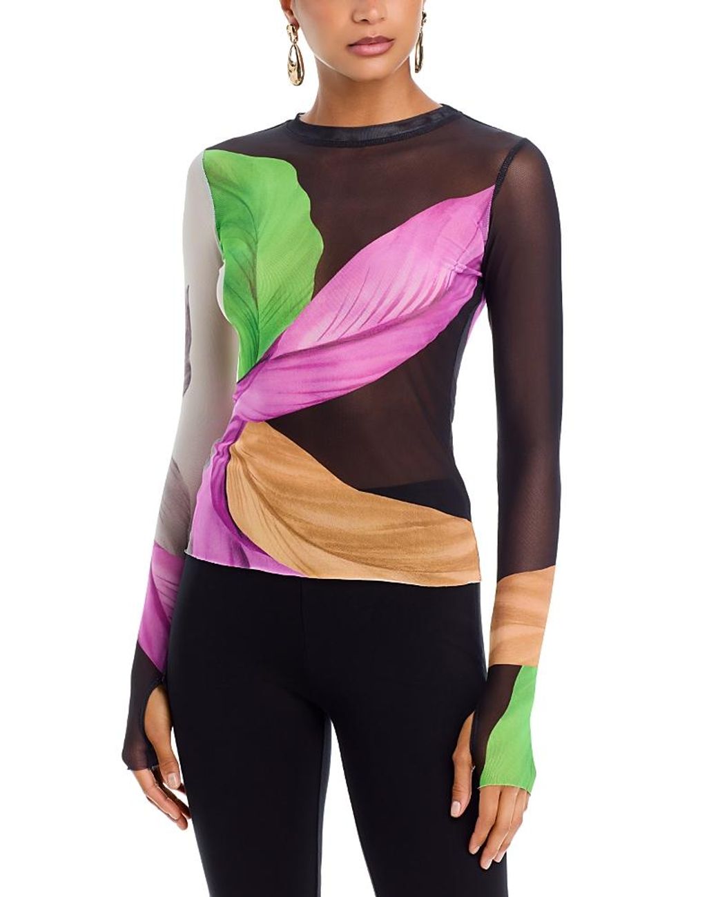 AFRM Multicolor Kaylee Mesh Top