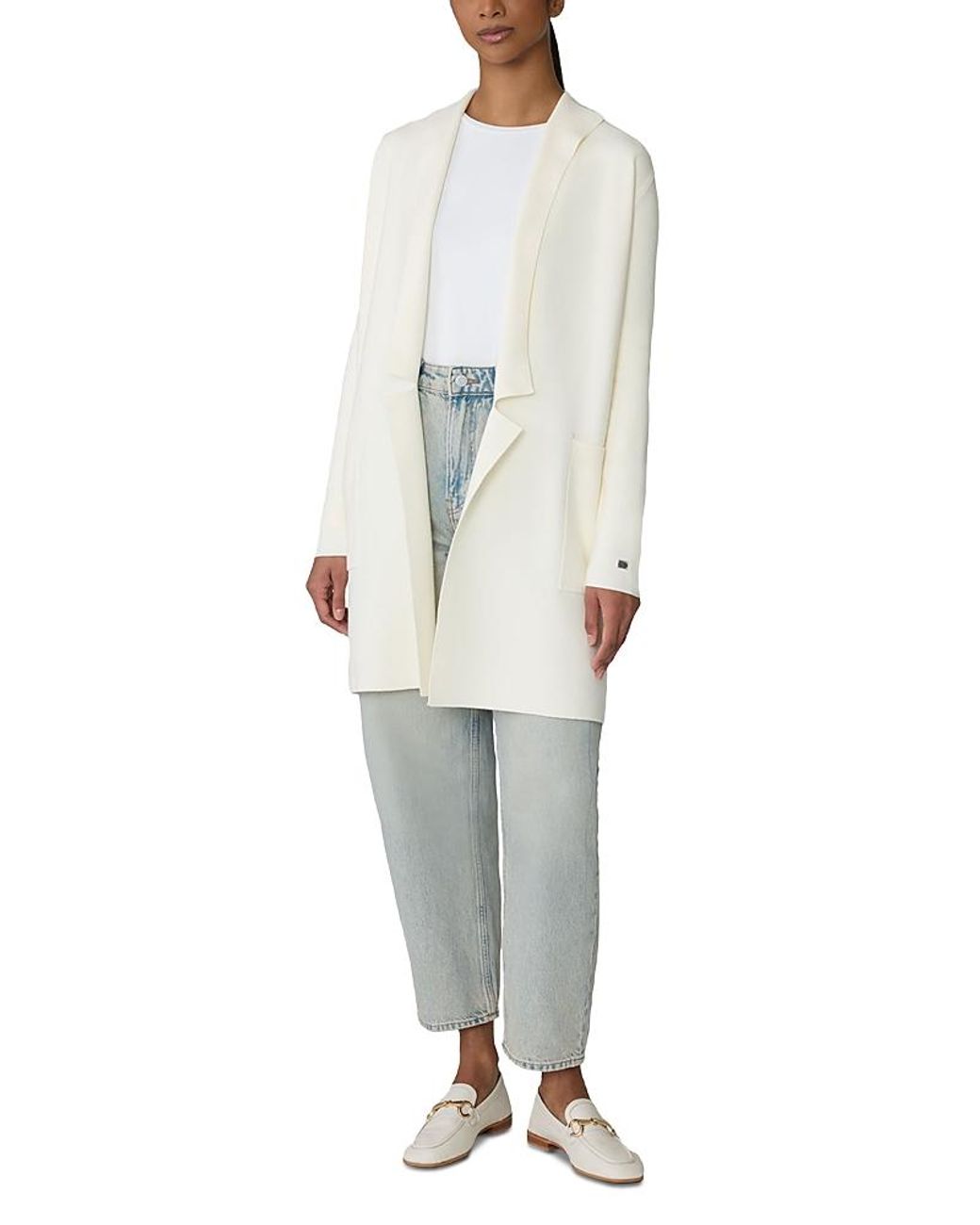 SOIA KYO Benela Cardigan Coat in White Lyst UK