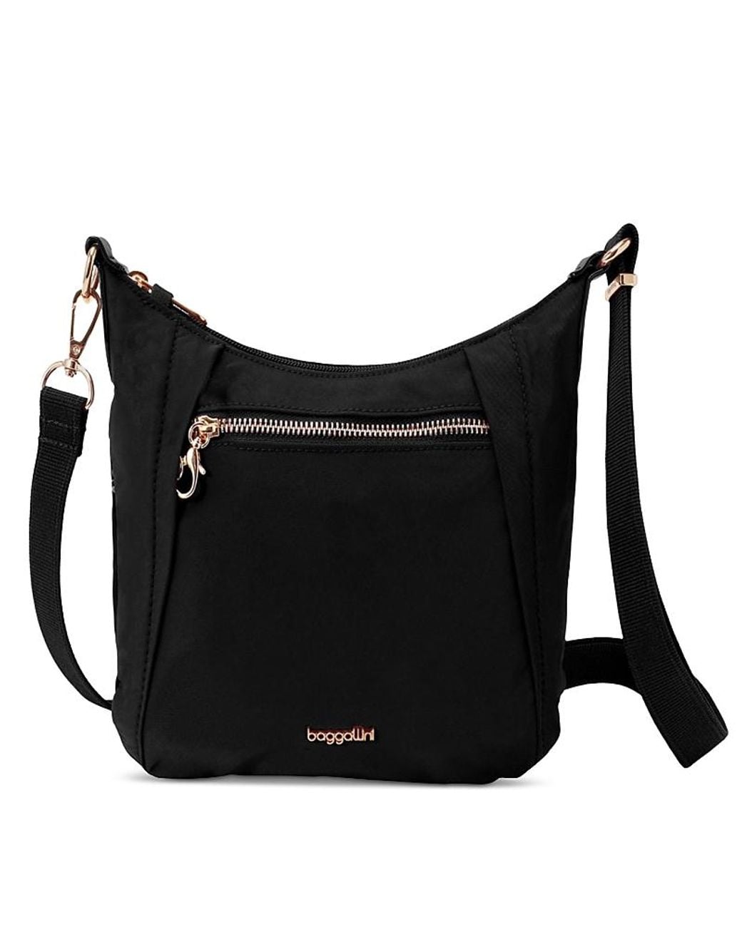 Baggallini Securtex Jet Set Anti Theft Mini Crossbody in Black | Lyst