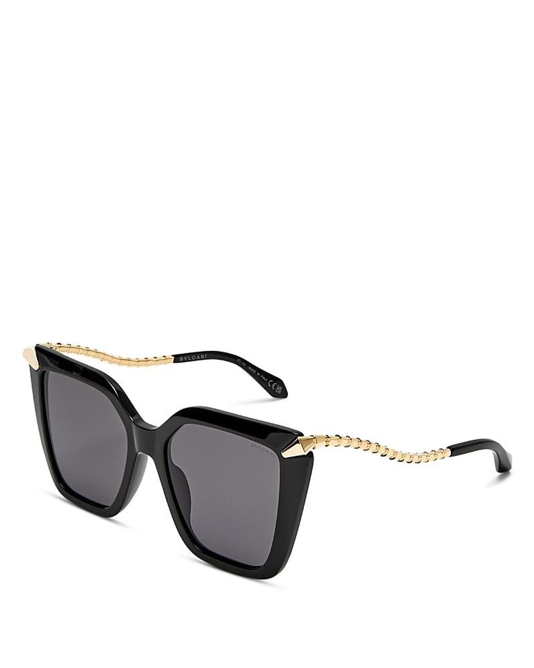 BVLGARI Metallic Square Sunglasses, 55Mm