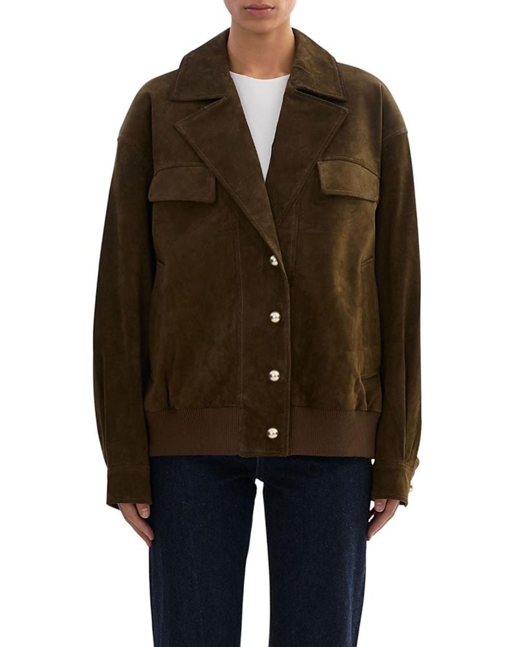 Lamarque Brown Aleda Oversized Suede Jacket