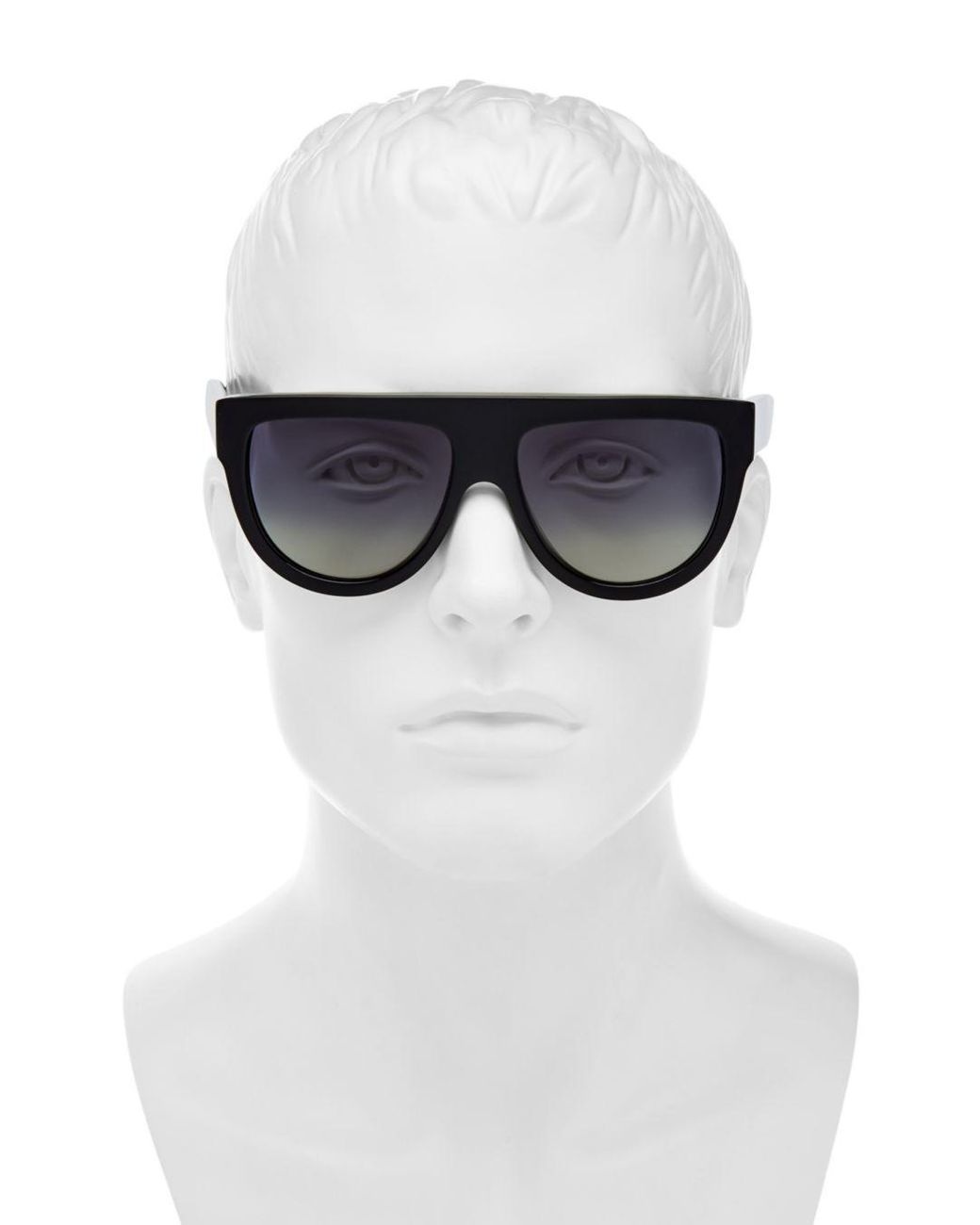 Celine Polarized Flat Top Aviator Sunglasses in Black | Lyst