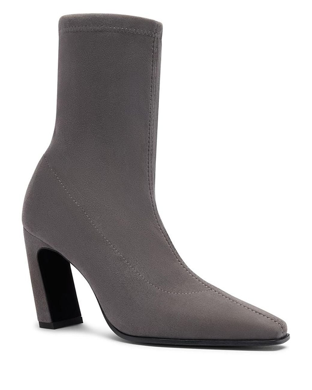 Stuart Weitzman Gray Stassi Stretch Suede Ankle Boots