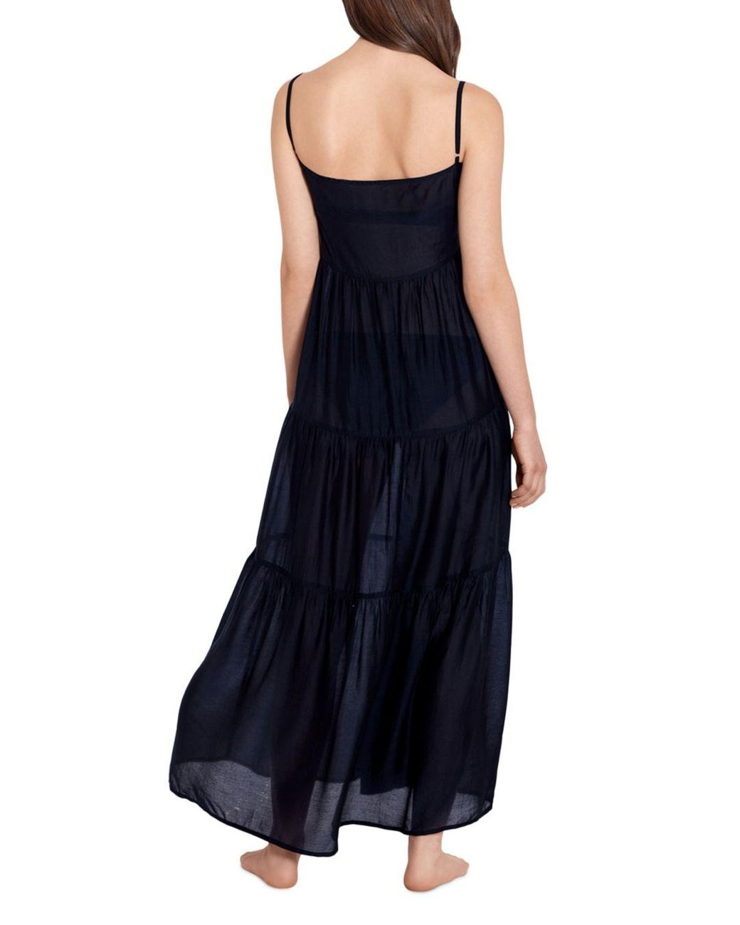 Polo Ralph Lauren Tiered Maxi Dress in Blue | Lyst