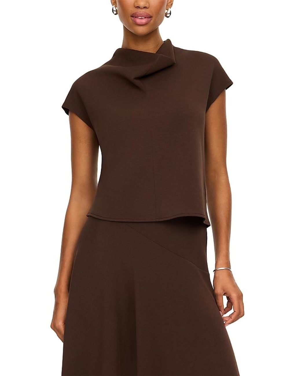 Spanx Brown Airessentials Draped Tee