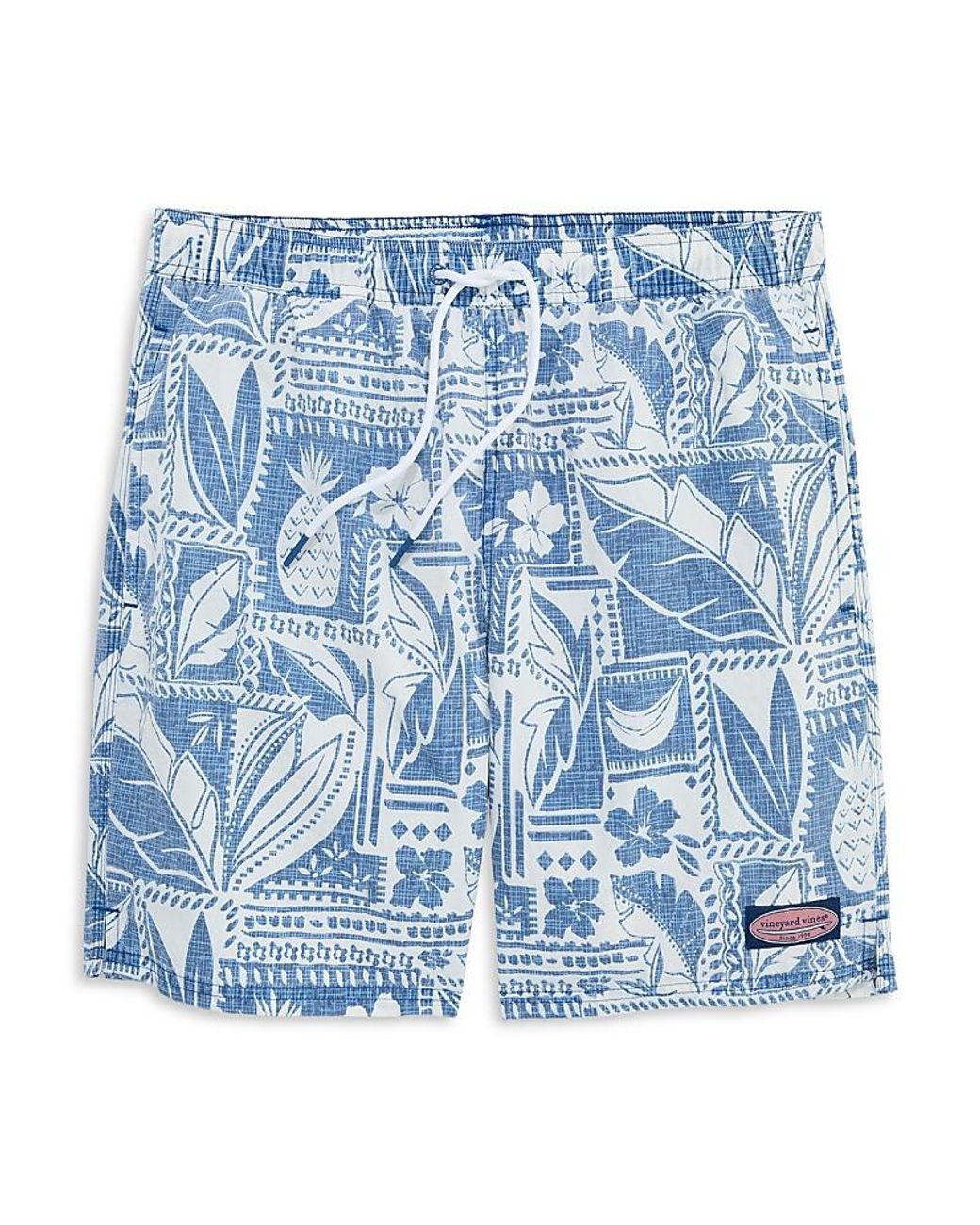 Vineyard Vines Blue Solid Island 6 Swim Trunks for men