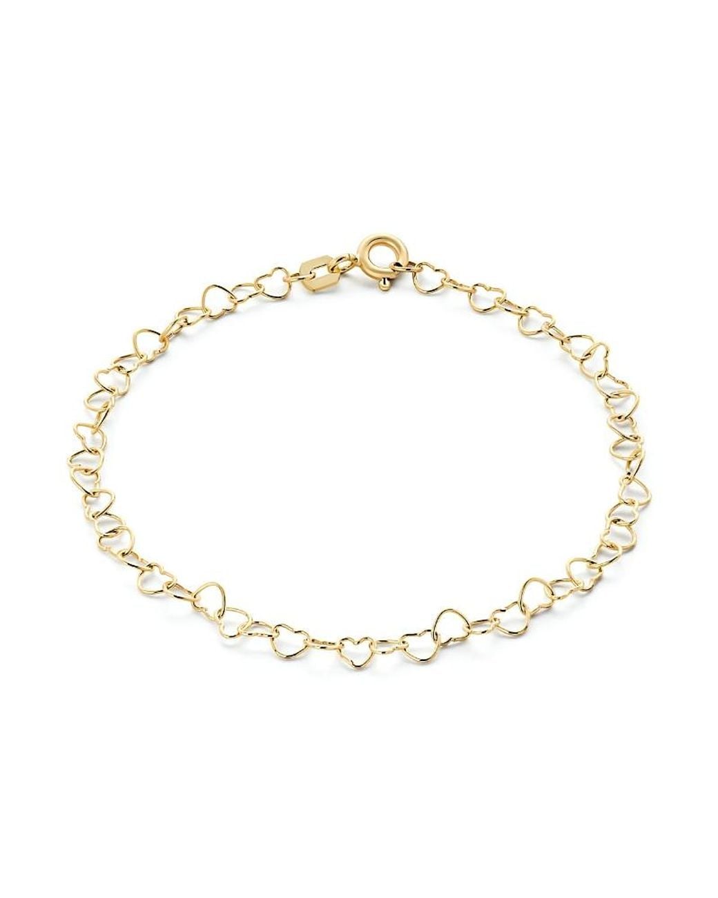 Ana Luisa Metallic Solid Heart Chain Bracelet