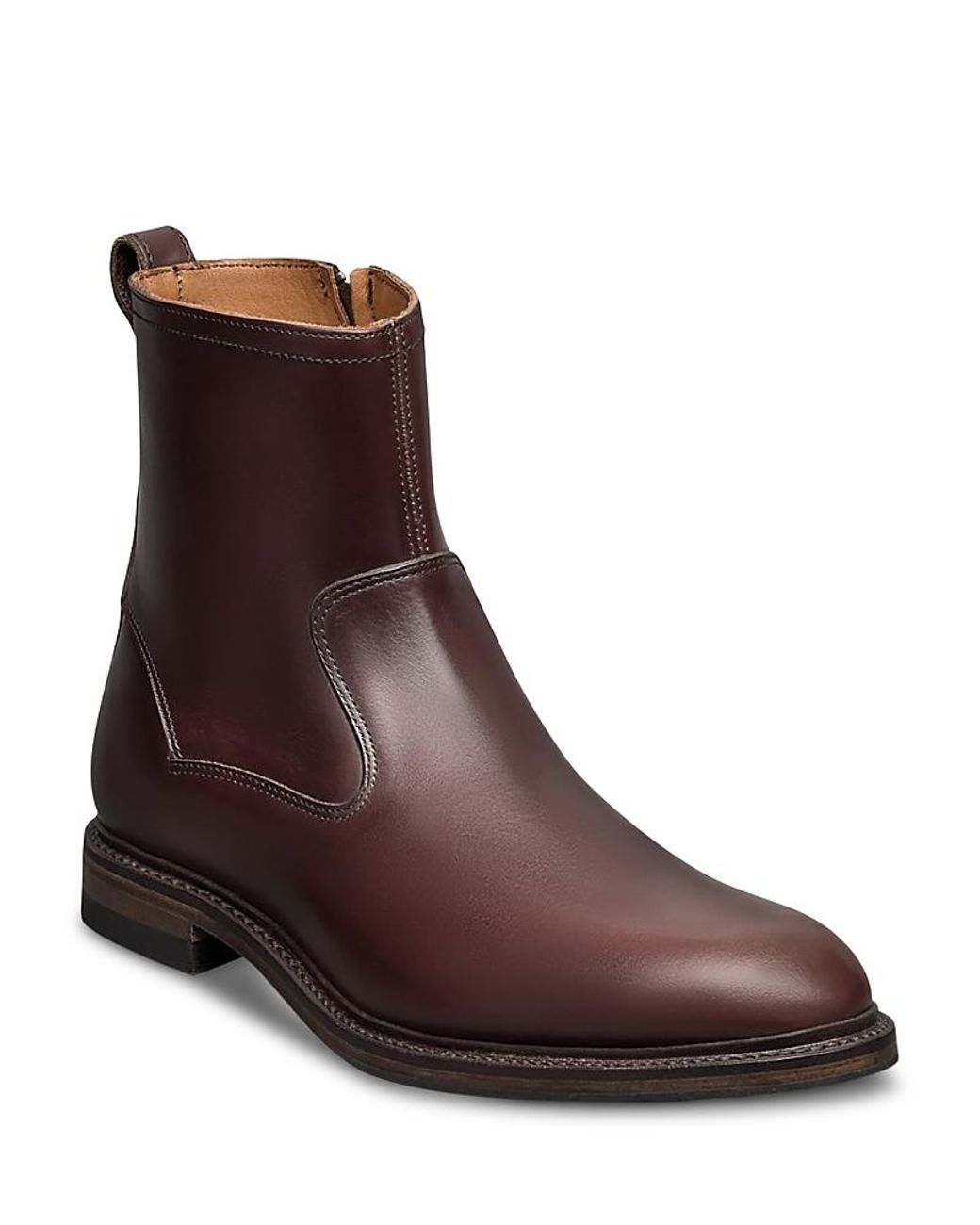 Allen Edmonds Brown Tompkins Side Zip Boots for men