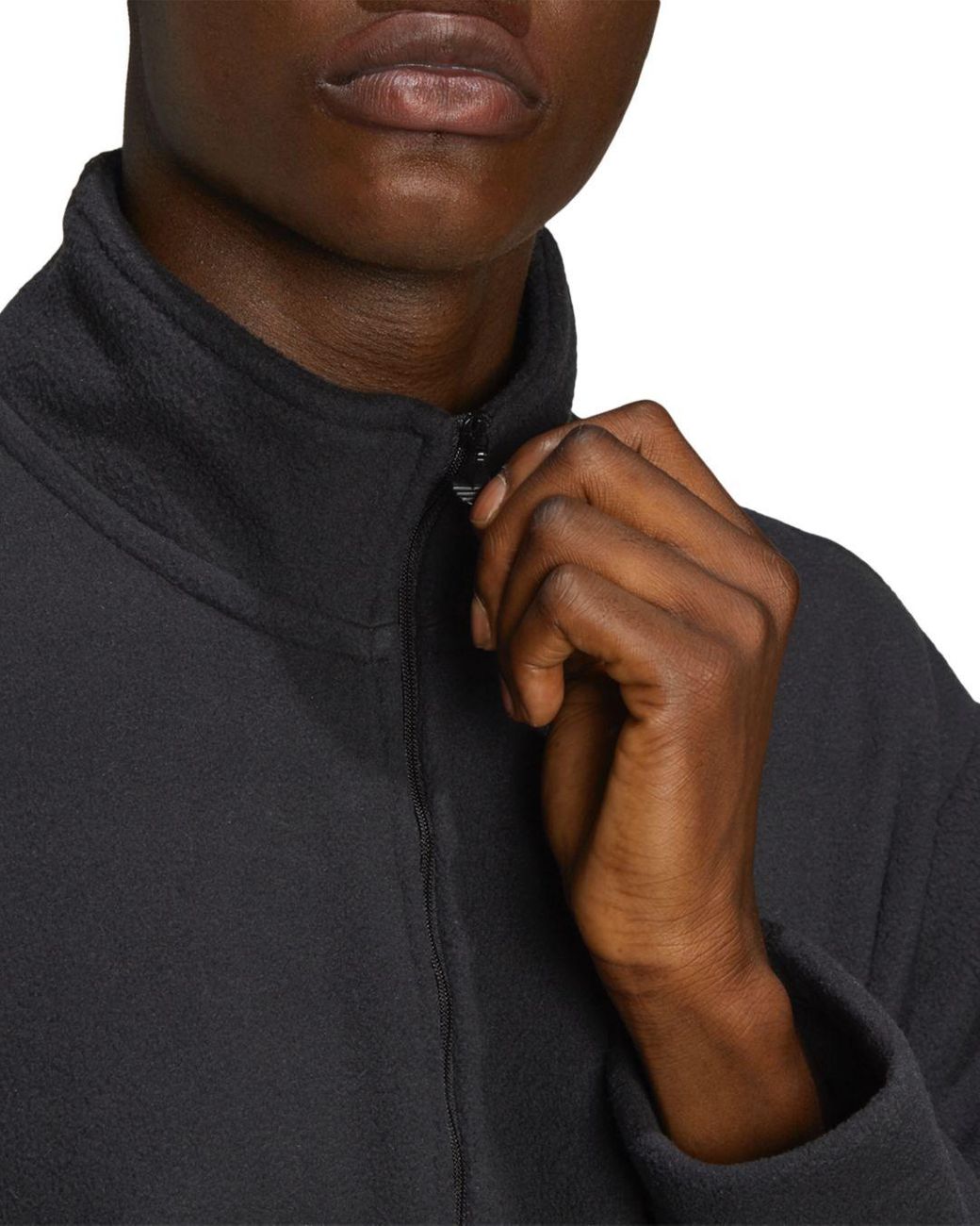 adidas Adicolor Tricolor Polar Fleece Half - Zip Sweatshirt in Black for  Men | Lyst