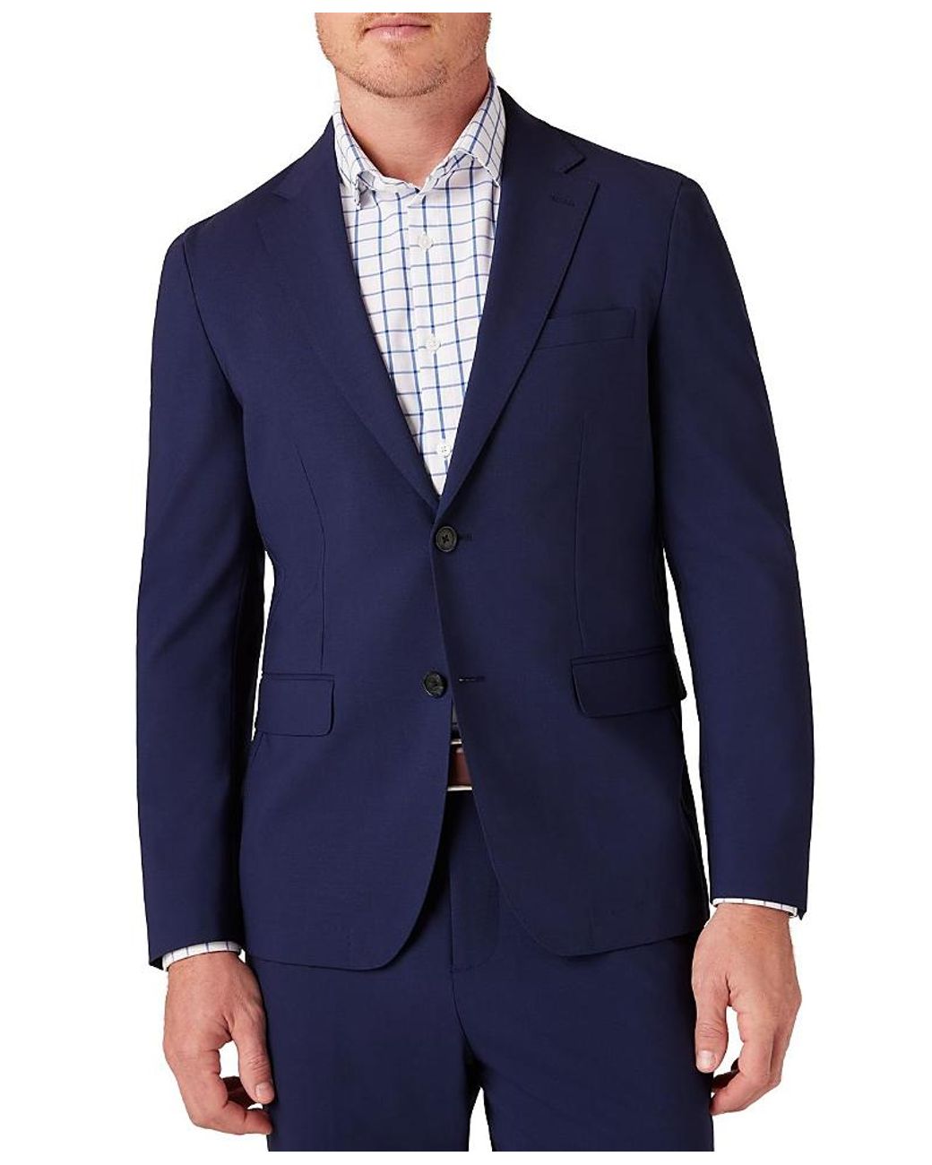 Mizzen+Main Blue Fresco Suit Jacket Solid for men