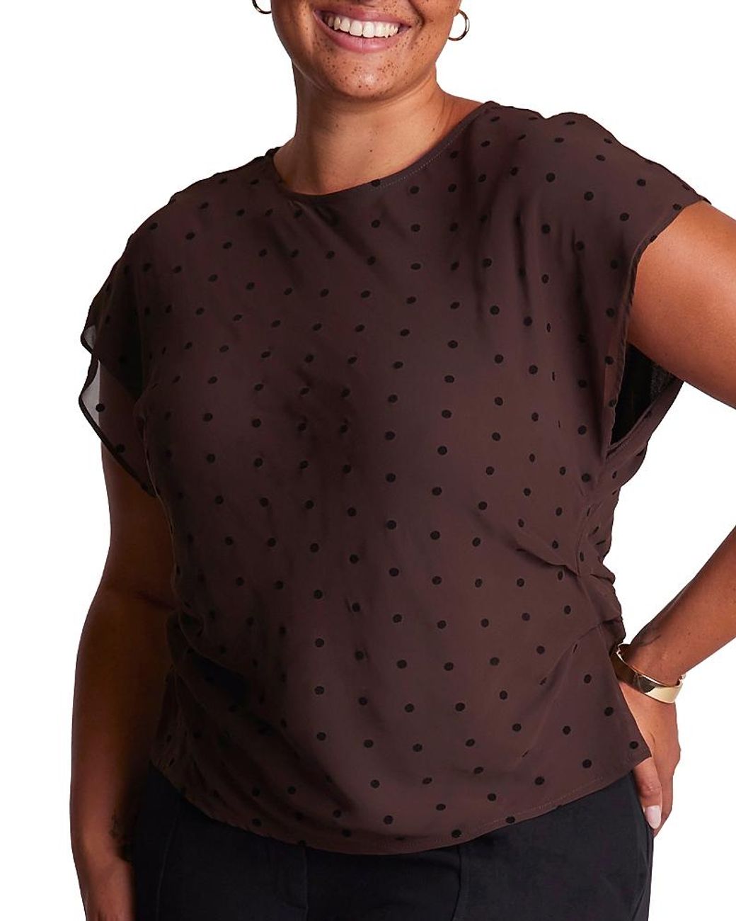 Estelle Brown The Sable Printed Top