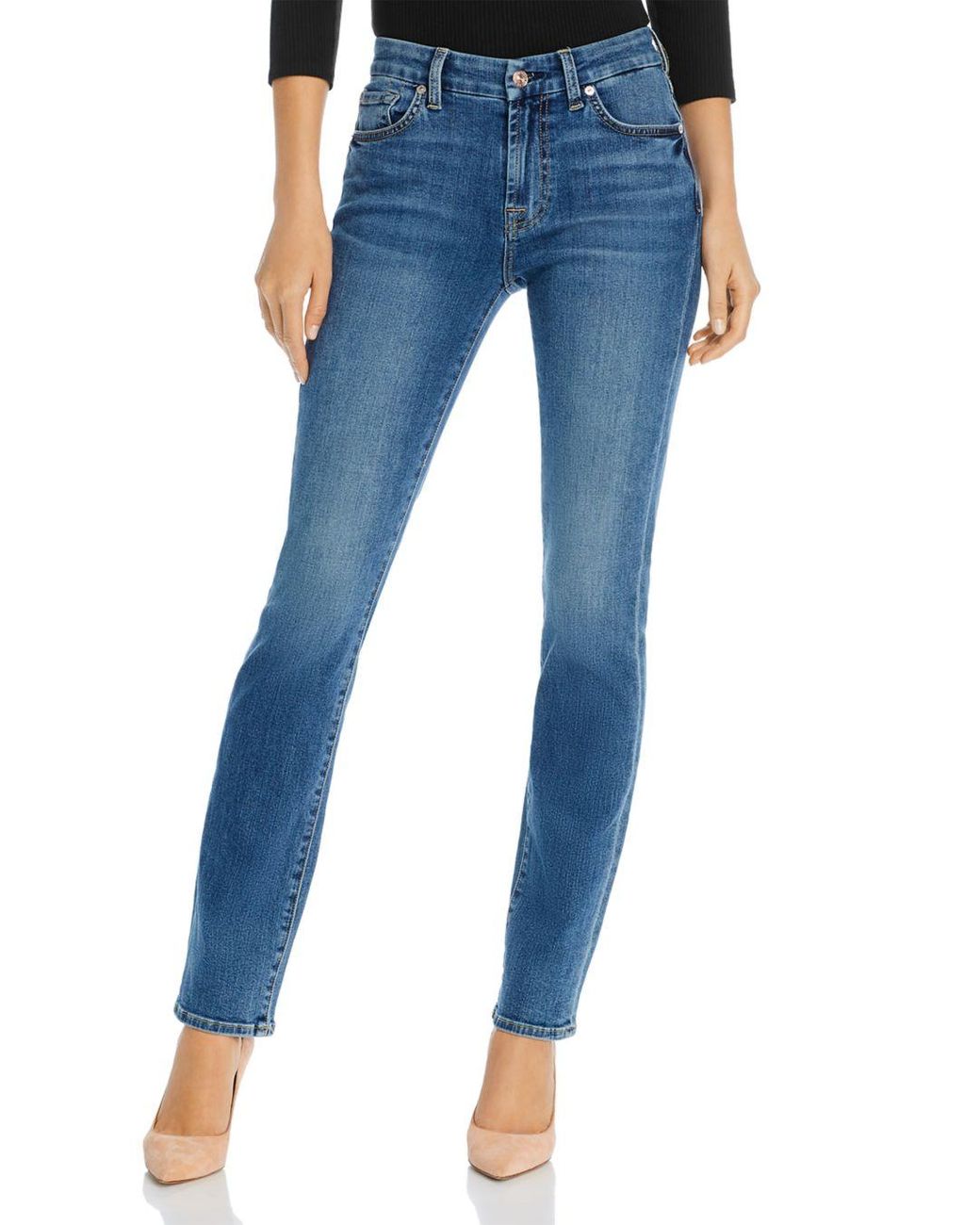 7 For All Mankind Denim Kimmie Straight - Leg Jeans In Bair Authentic ...