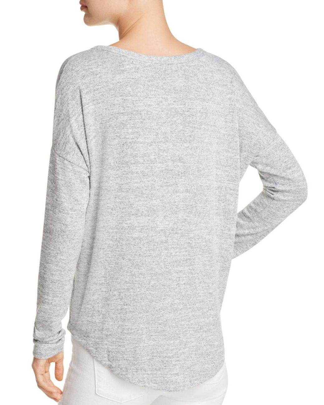 Rag & Bone Hudson Long - Sleeve Tee in Gray | Lyst