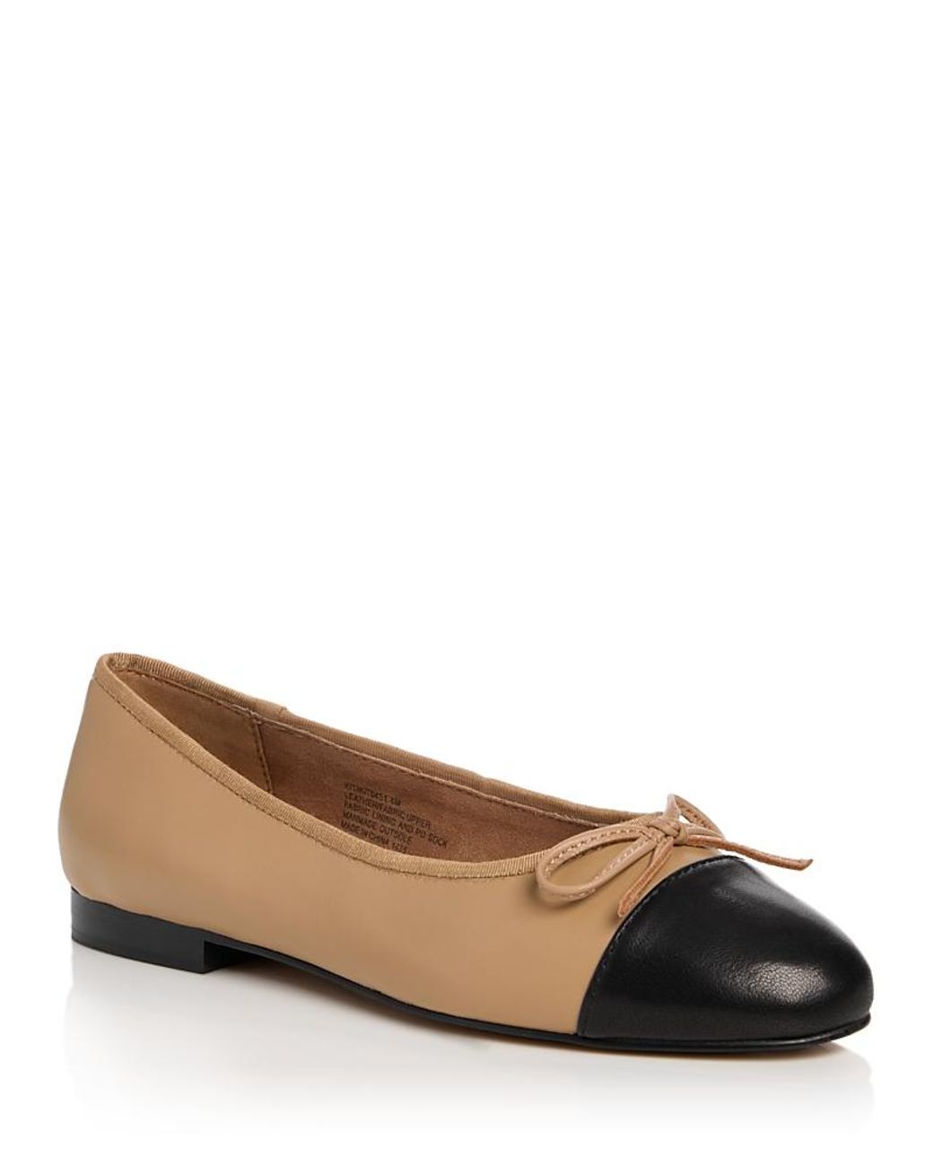 Steve Madden Brown Kit Bow Cap Toe Ballet Flats