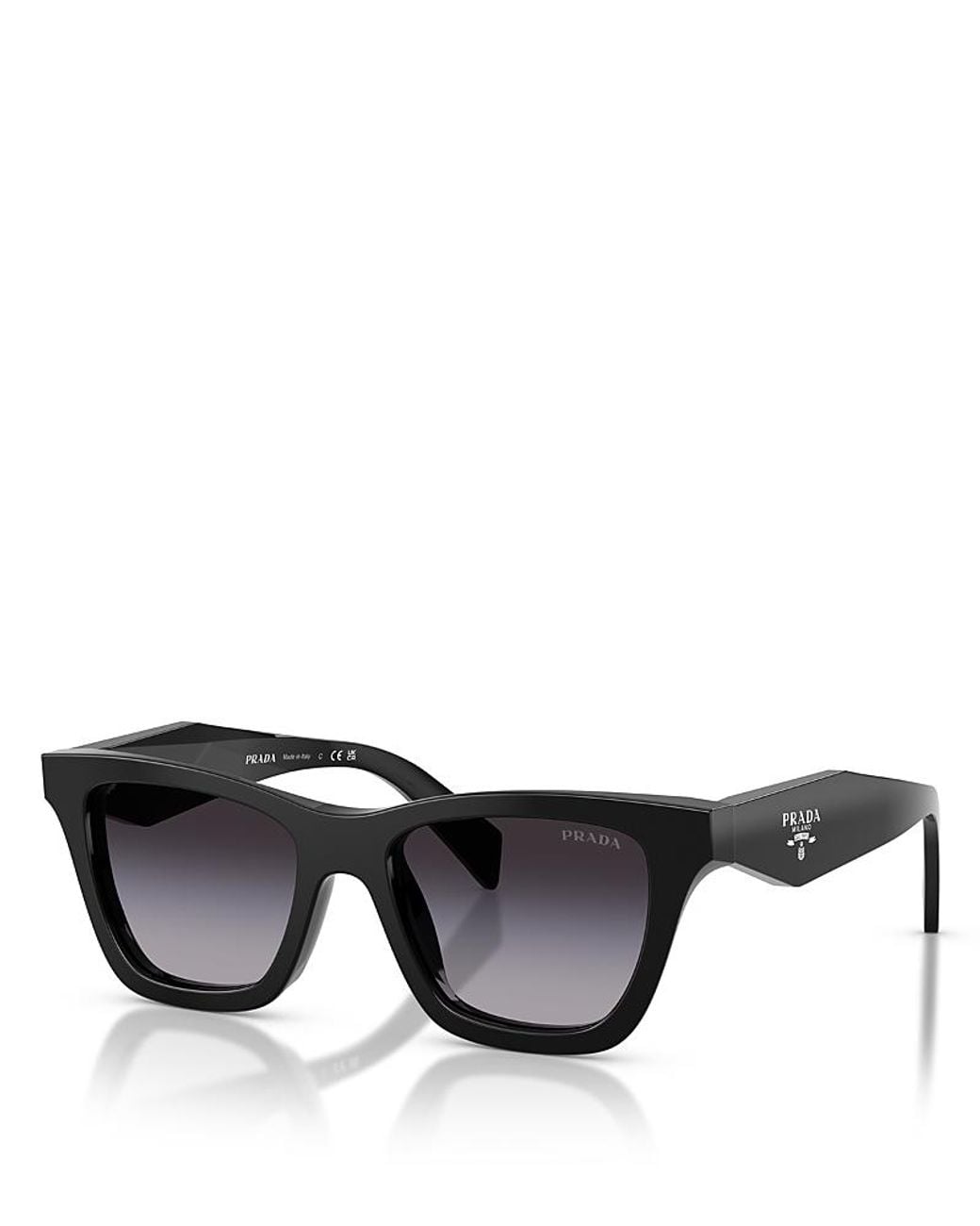 Prada SPR18I Oversized Butterfly Shape Black Acetate Sunglasses Prada 51MM Butterfly Sunglasses | Saks Fifth Avenue main image 4