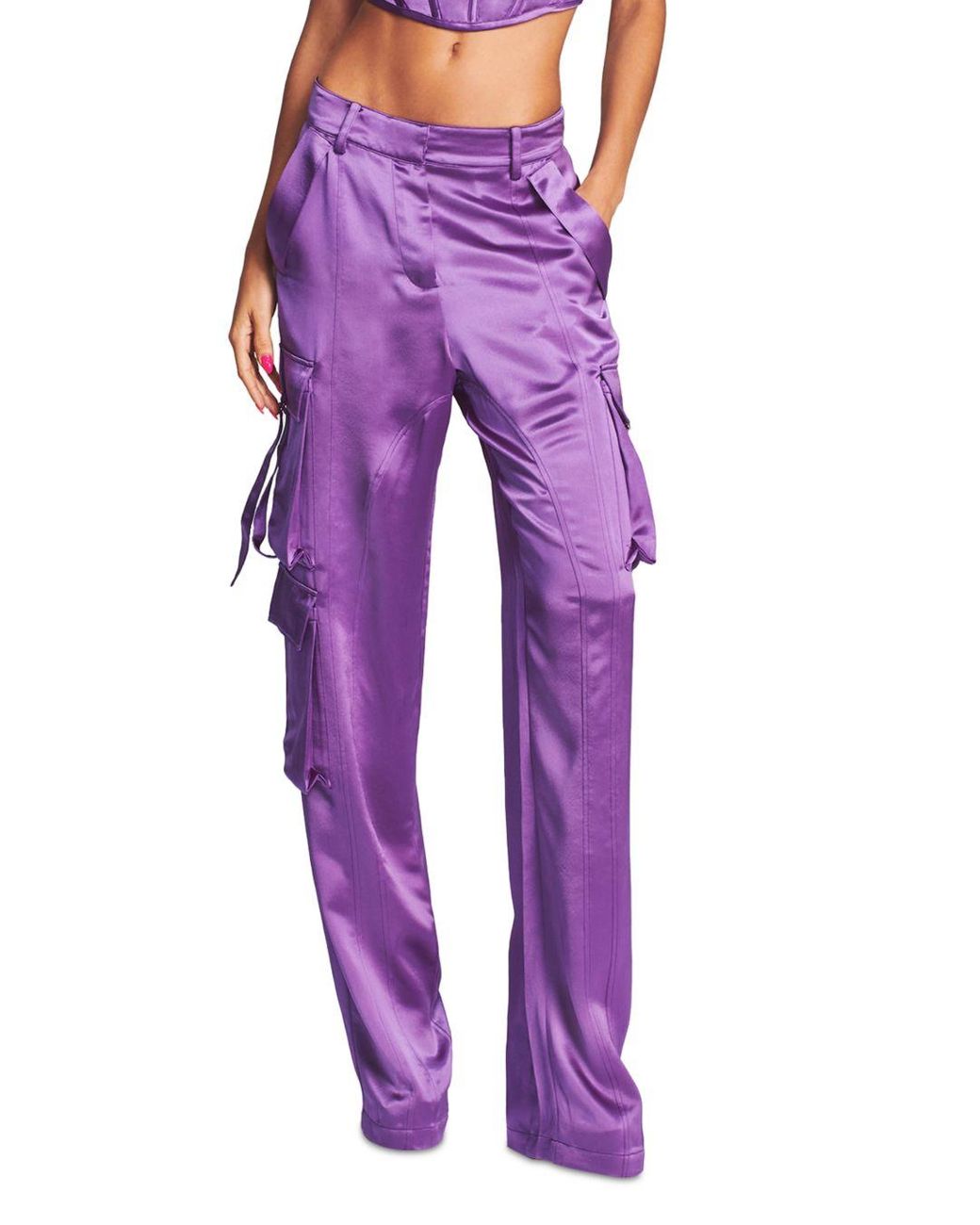 retroféte Andre Cargo Pants in Purple Lyst