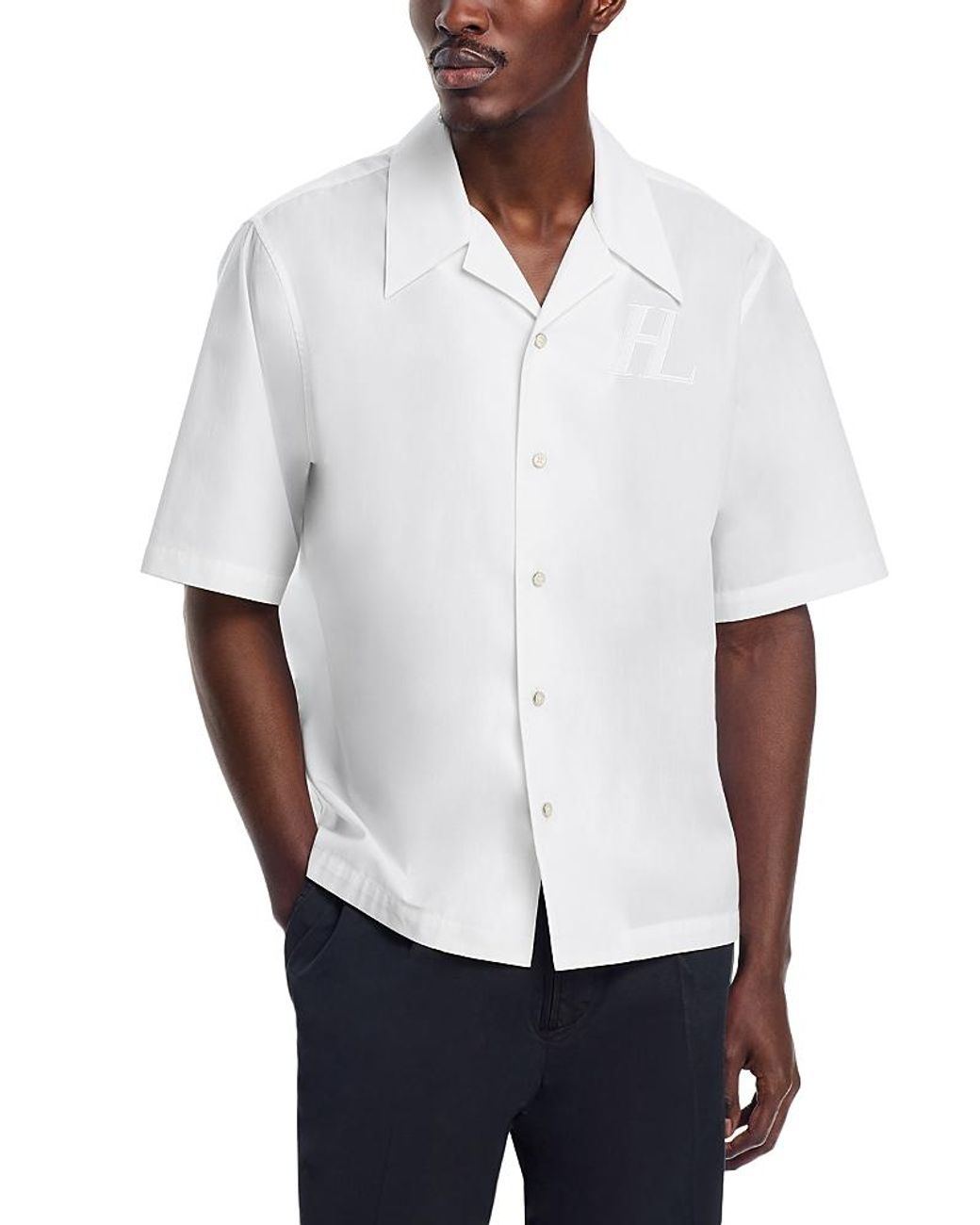 Helmut Lang White Relaxed Button Shirt for men