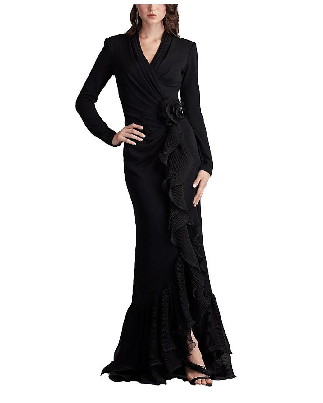 【Tadashi Shoji】MALONE CASCADING RUFFLE GOWN Malone Cascading Ruffle Gown | Tadashi Shoji