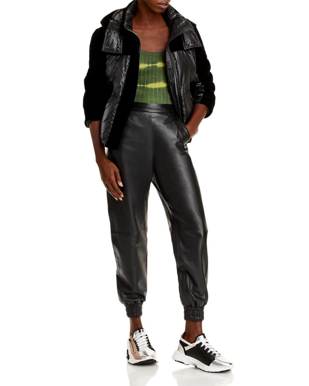 marc new york mixed media puffer coat