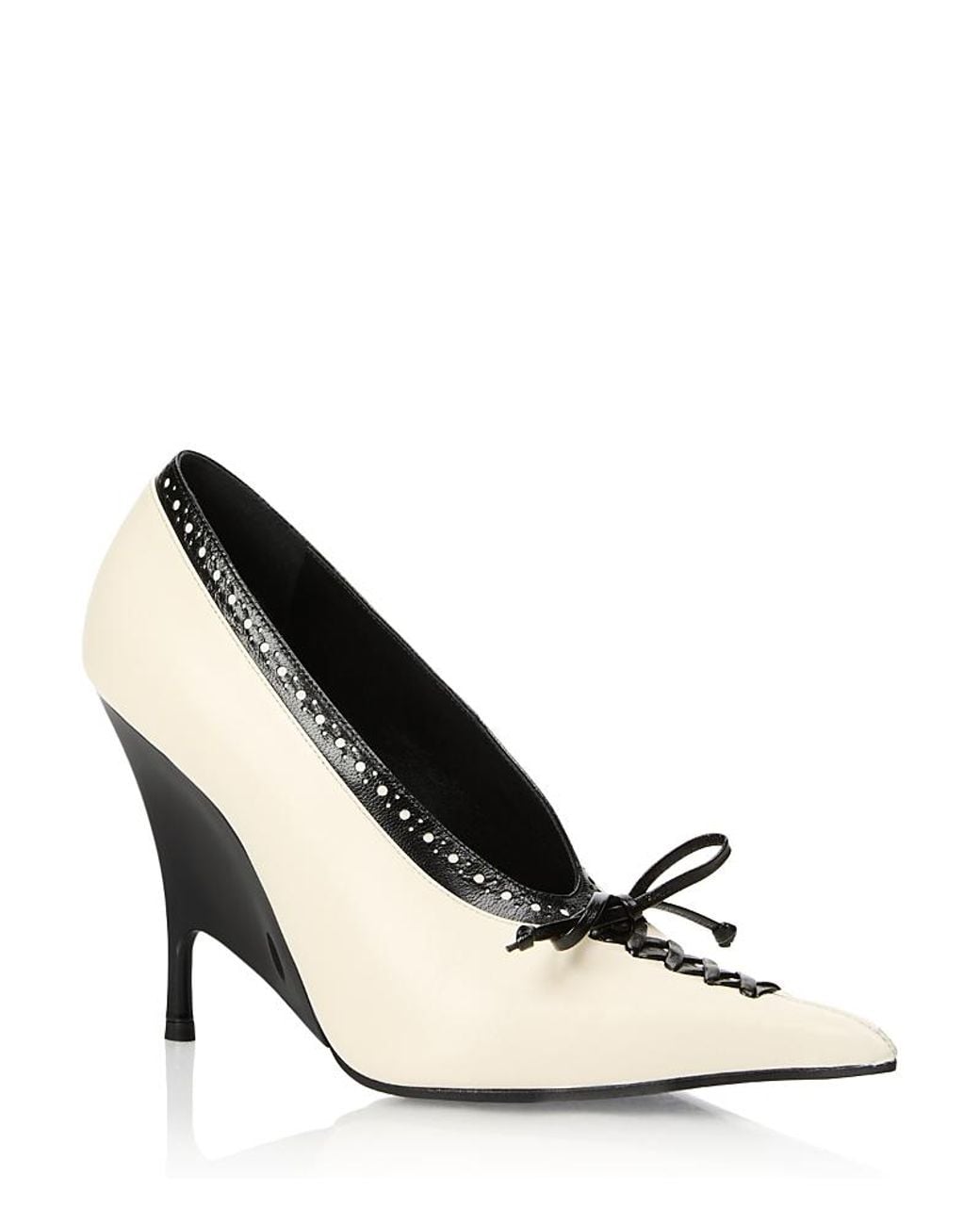 McQueen White Koko Wedge Heel Pumps