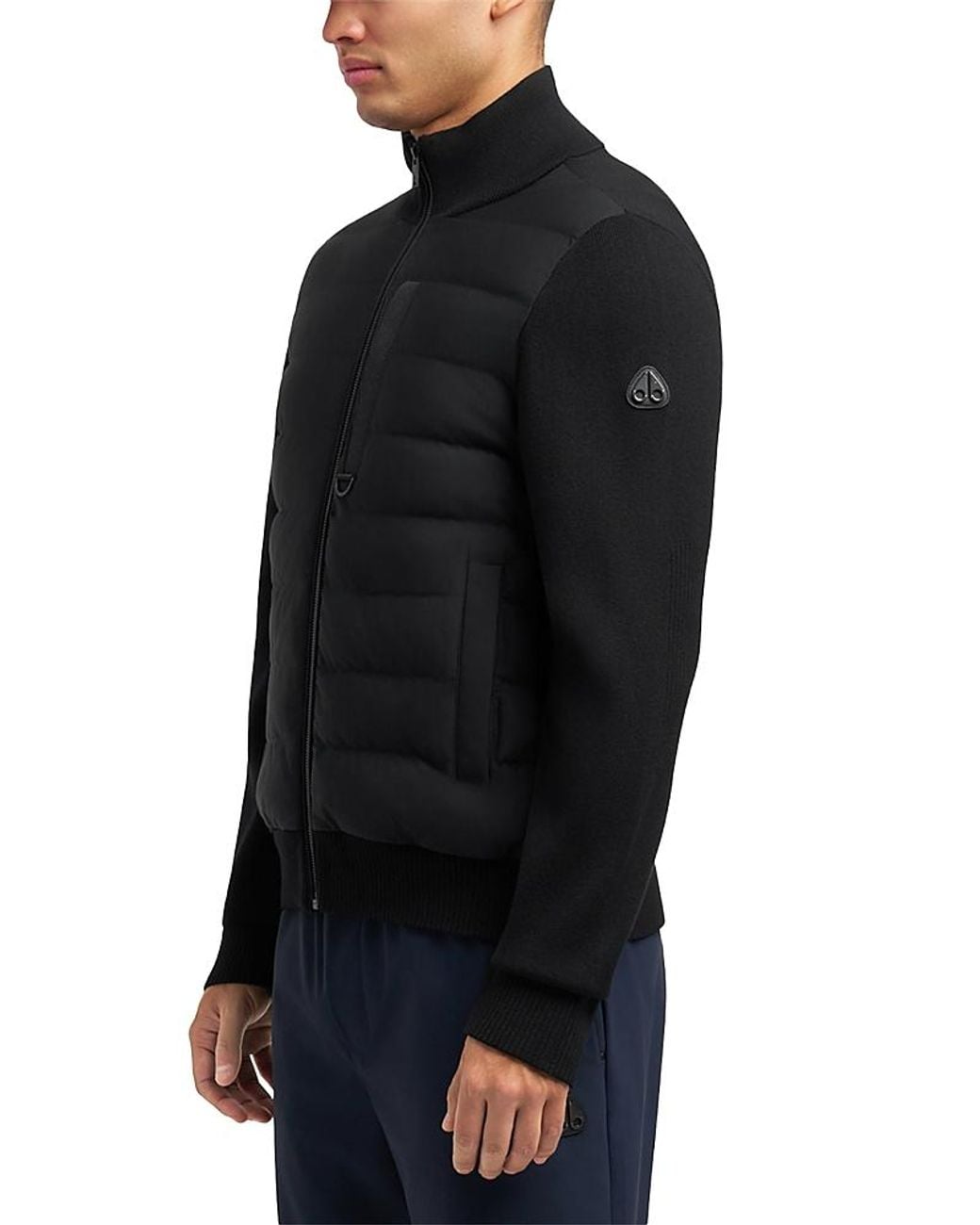 Moose Knuckles Black Kamet Hybrid Down Jacket for men