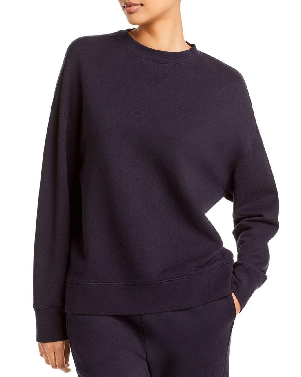Vince Cotton Essential Relaxed Sweatshirt in Black - Lyst