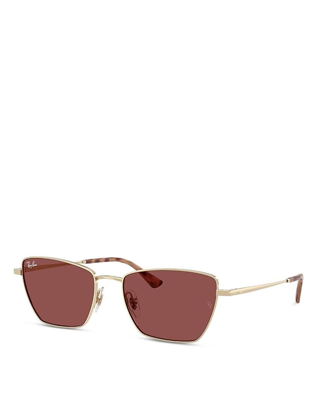 Ray-Ban Pink Rectangular Sunglasses, 53Mm