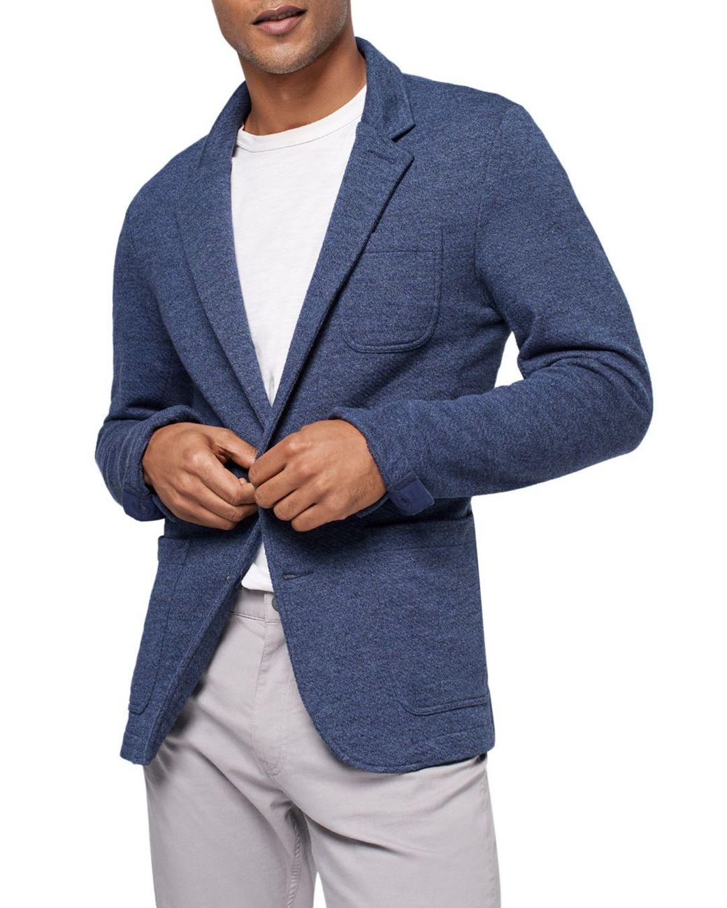 Faherty Inlet Slim Fit Knit Blazer in Blue for Men Lyst