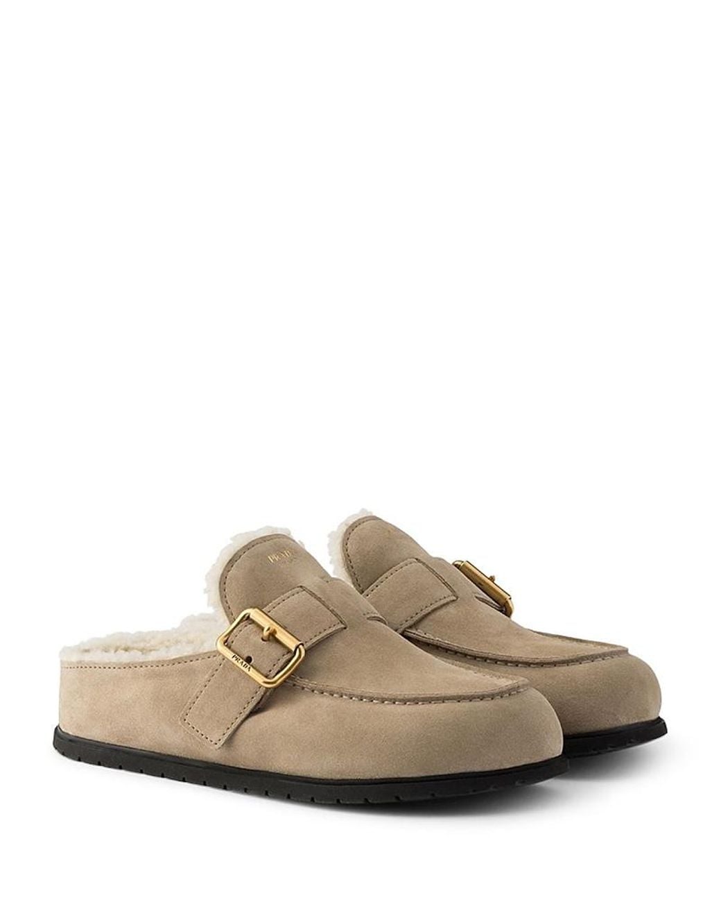 Prada Multicolor Suede Mules