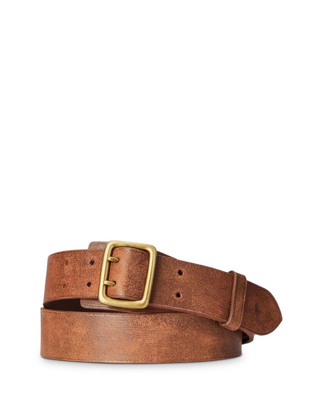 Polo Ralph Lauren Garrison Double - Prong Leather Belt in Brown for Men ...