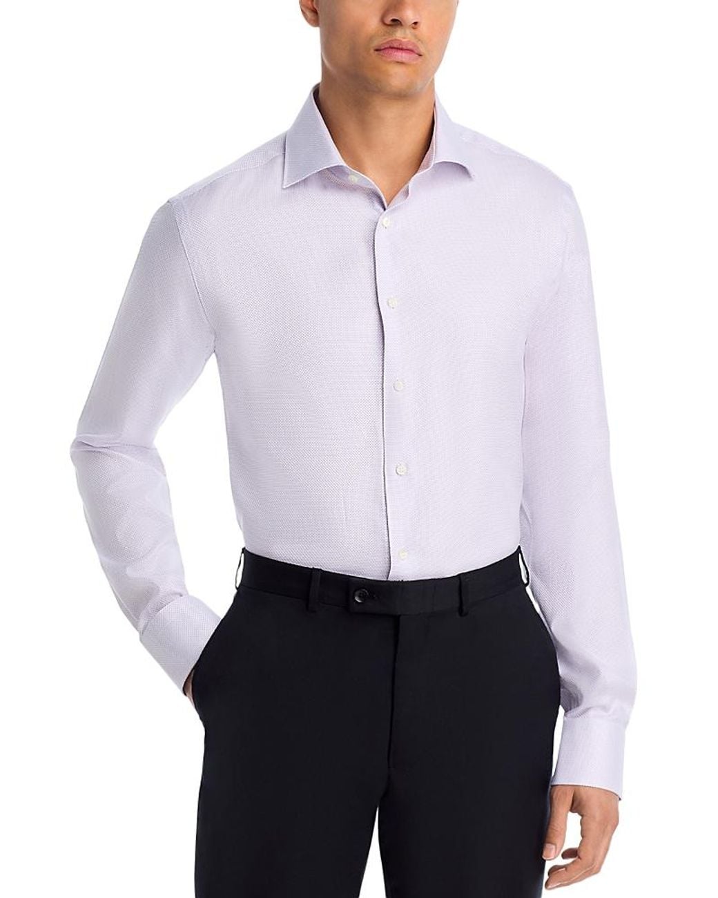 Canali White Impeccable Button Front Shirt for men