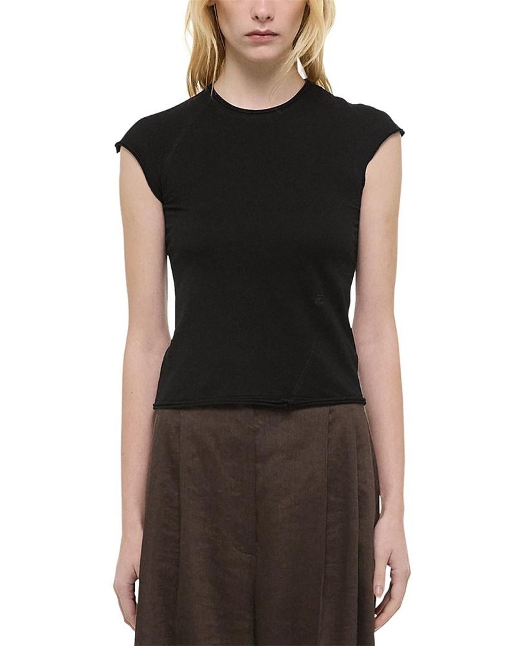 Helmut Lang Black Twisted Spliced Top