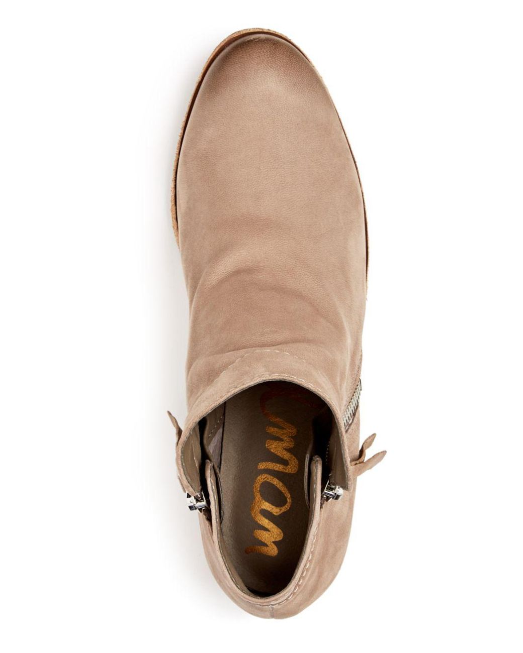 sam edelman packer leather block heel booties
